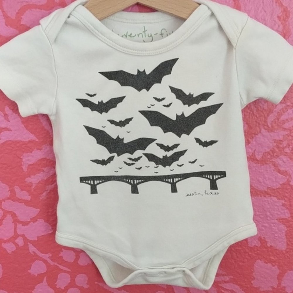Organic Baby Onesie - Bats (3-6M)